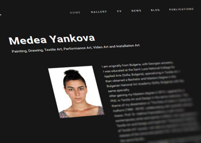Artist’s Personal Website and Blog for Medea Yankova