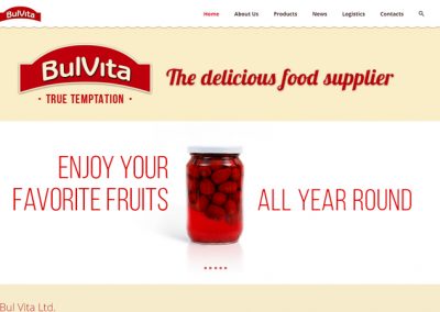 Website with Gallery of Products for a Canned Fruits and Vegetables Producer